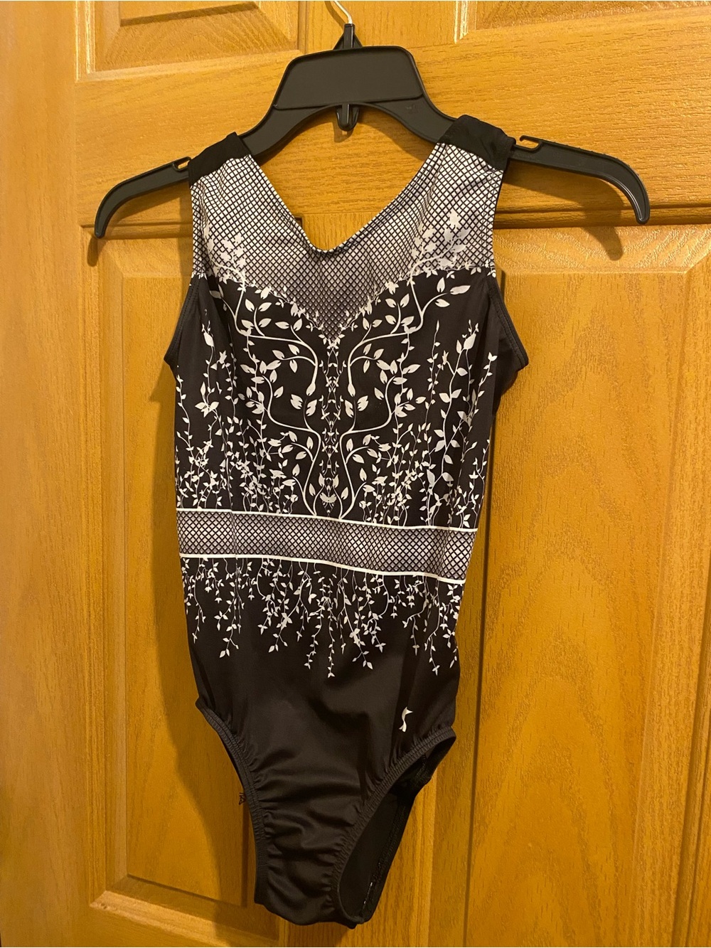 GK Black and White Floral-Print Girls Bodysuit